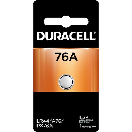 Duracell Duracell Alkaline 76A LR44 1.5 V 110 mAh Battery PX76 1 pk PX76A